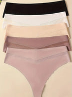 Seamless Ice Silk Thong – Mid-Rise, Sexy & Minimalist